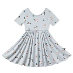 Twirl Dress in Mallard Duck