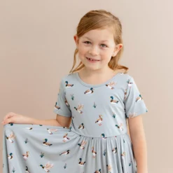 Twirl Dress in Mallard Duck