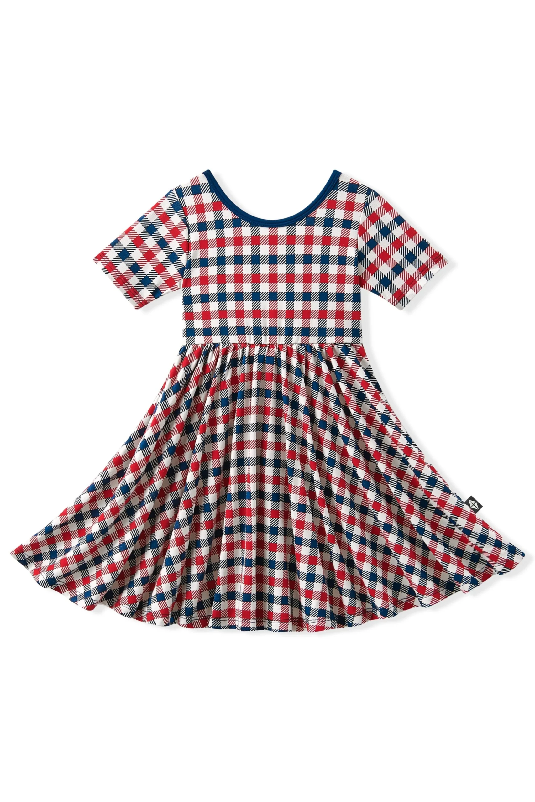 Twirl Dress in Patriotic Gingham