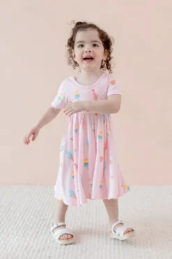 Twirl Dress in Sakura Ice Cream
