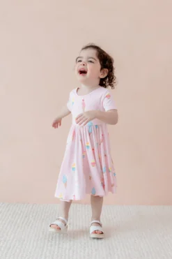 Twirl Dress in Sakura Ice Cream