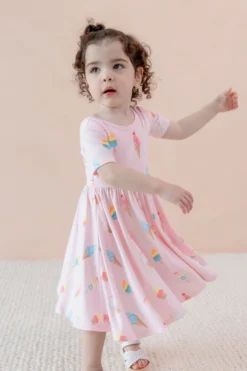 Twirl Dress in Sakura Ice Cream