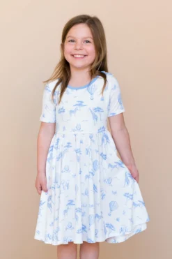 Twirl Dress in Toile Safari