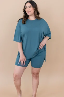 Women’s Biker Short Set in Atlantic