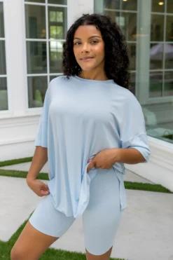 Women’s Biker Short Set in Breeze