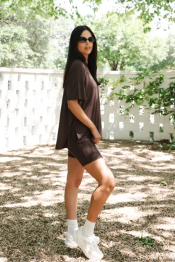 Women’s Biker Short Set in Espresso