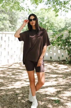 Women’s Biker Short Set in Espresso