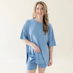 Women’s Biker Short Set in Slate