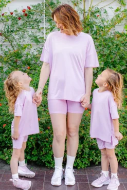 Women’s Biker Short Set in Thistle