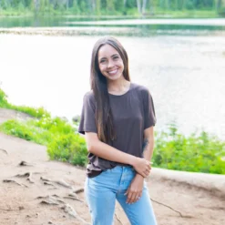 Women's Crew Neck Tee in Espresso