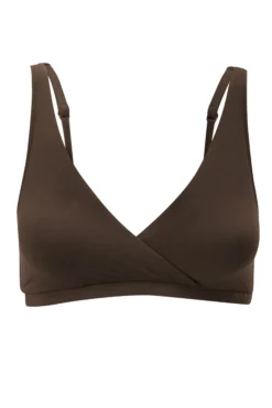 Women's Cross Front Bralette in Toffee