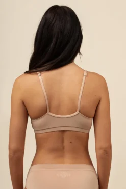 Women's Cross Front Bralette in Chai