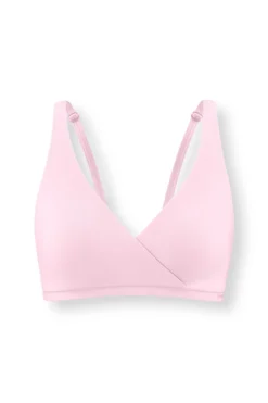 Women's Cross Front Bralette in Peony