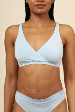 Women's Cross Front Bralette in Breeze