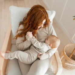 Women's French Terry Nursing Hoodie in Almond