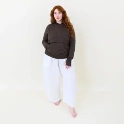Women's French Terry Nursing Hoodie in Espresso