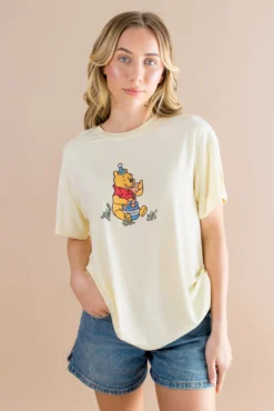 Women's Graphic Tee in Winnie the Pooh on Chamomile
