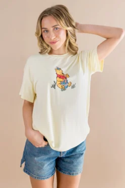 Women's Graphic Tee in Winnie the Pooh on Chamomile