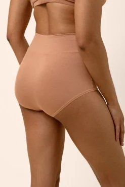 Women's High-Waisted Brief in Latte