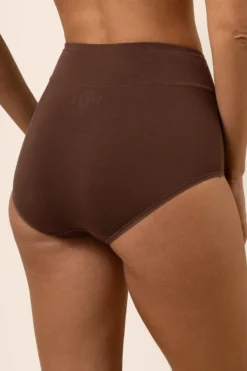 Women's High-Waisted Brief in Toffee
