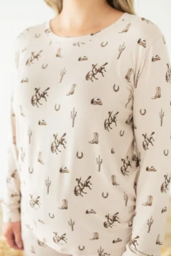 Women's Jogger Pajama Set in Classic Cowboy
