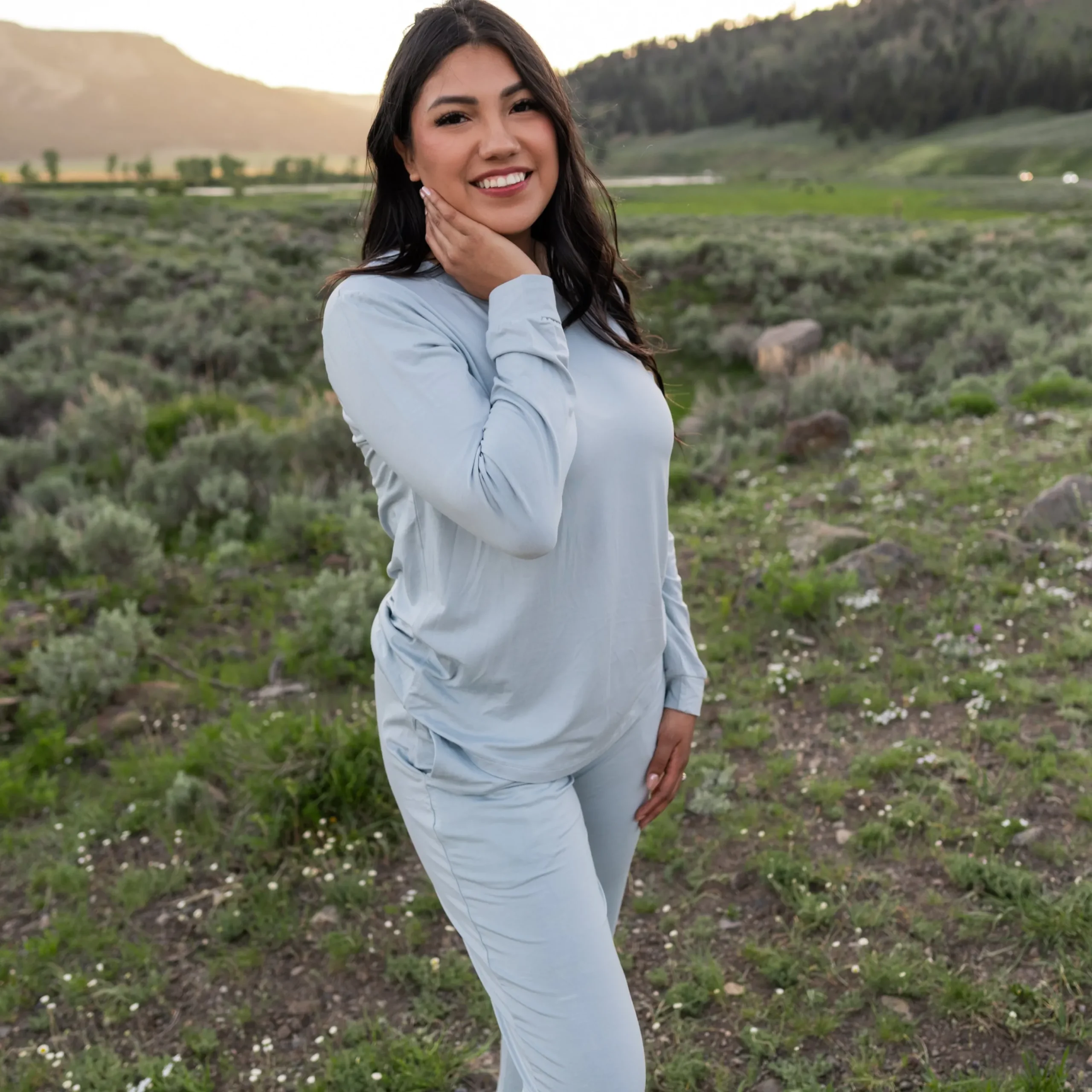 Women's Jogger Pajama Set in Fog