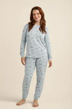 Women's Jogger Pajama Set in Mallard Duck