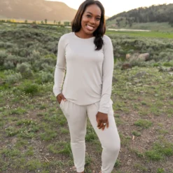 Women's Jogger Pajama Set in Oat