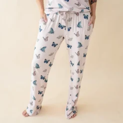 Women's Lounge Pants in Blush Butterfly