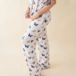Women's Lounge Pants in Blush Butterfly