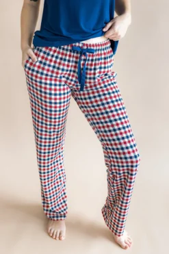 Women's Lounge Pants in Patriotic Gingham