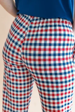 Women's Lounge Pants in Patriotic Gingham