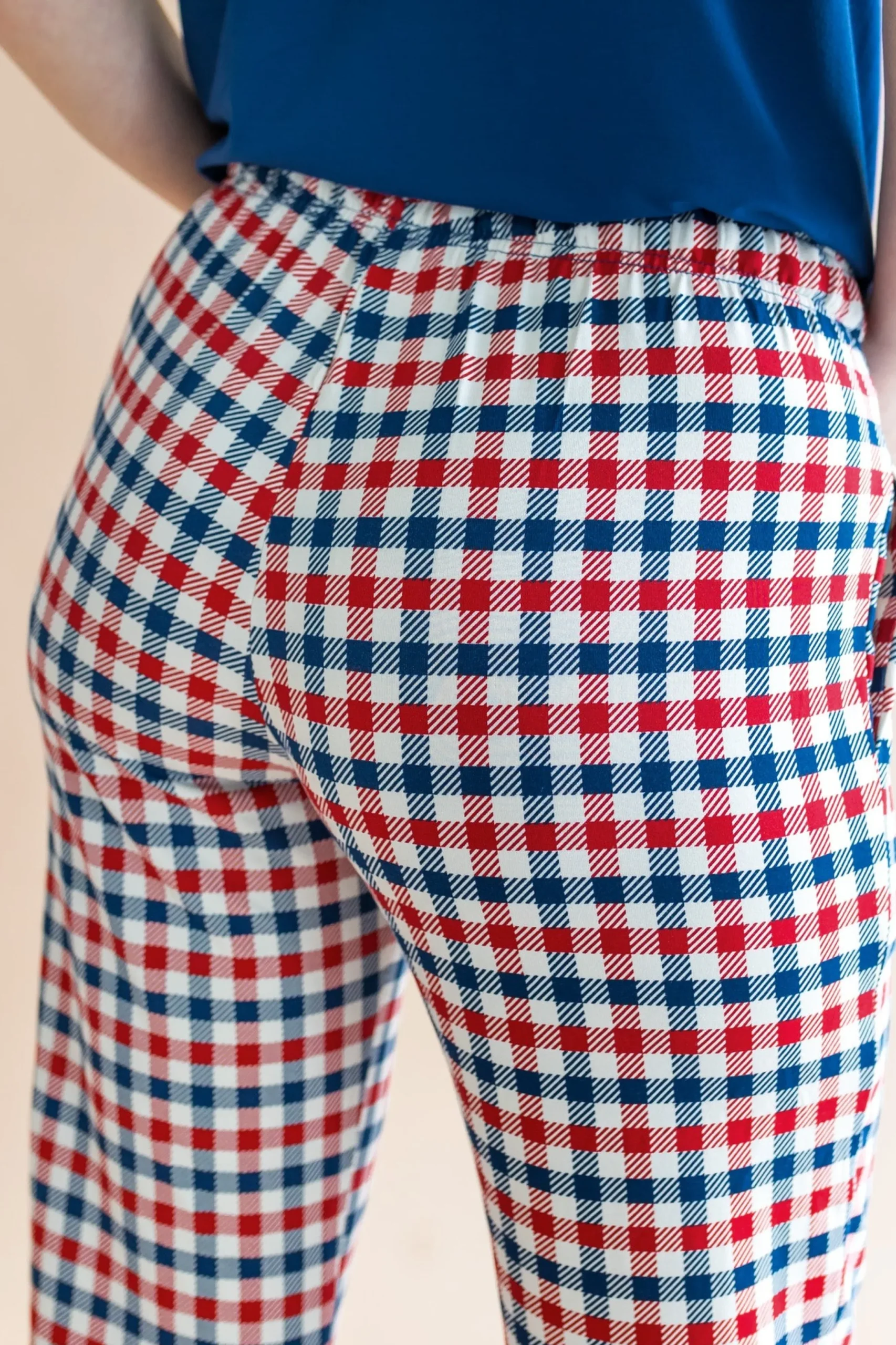 Women's Lounge Pants in Patriotic Gingham
