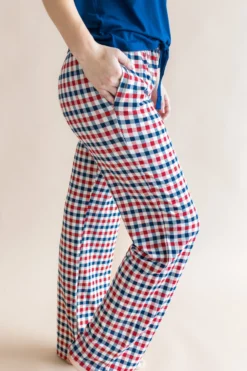 Women's Lounge Pants in Patriotic Gingham