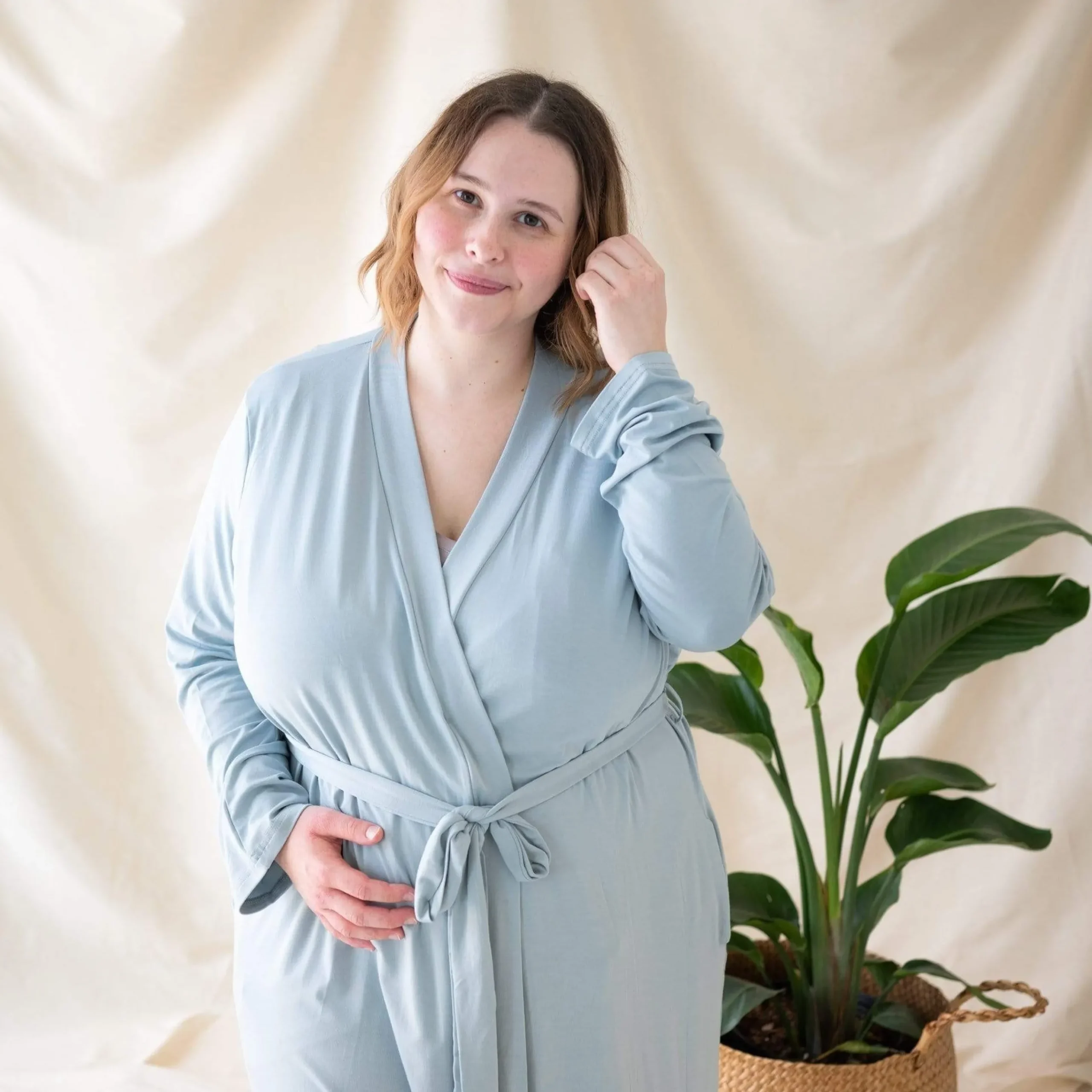 Women’s Lounge Robe in Fog
