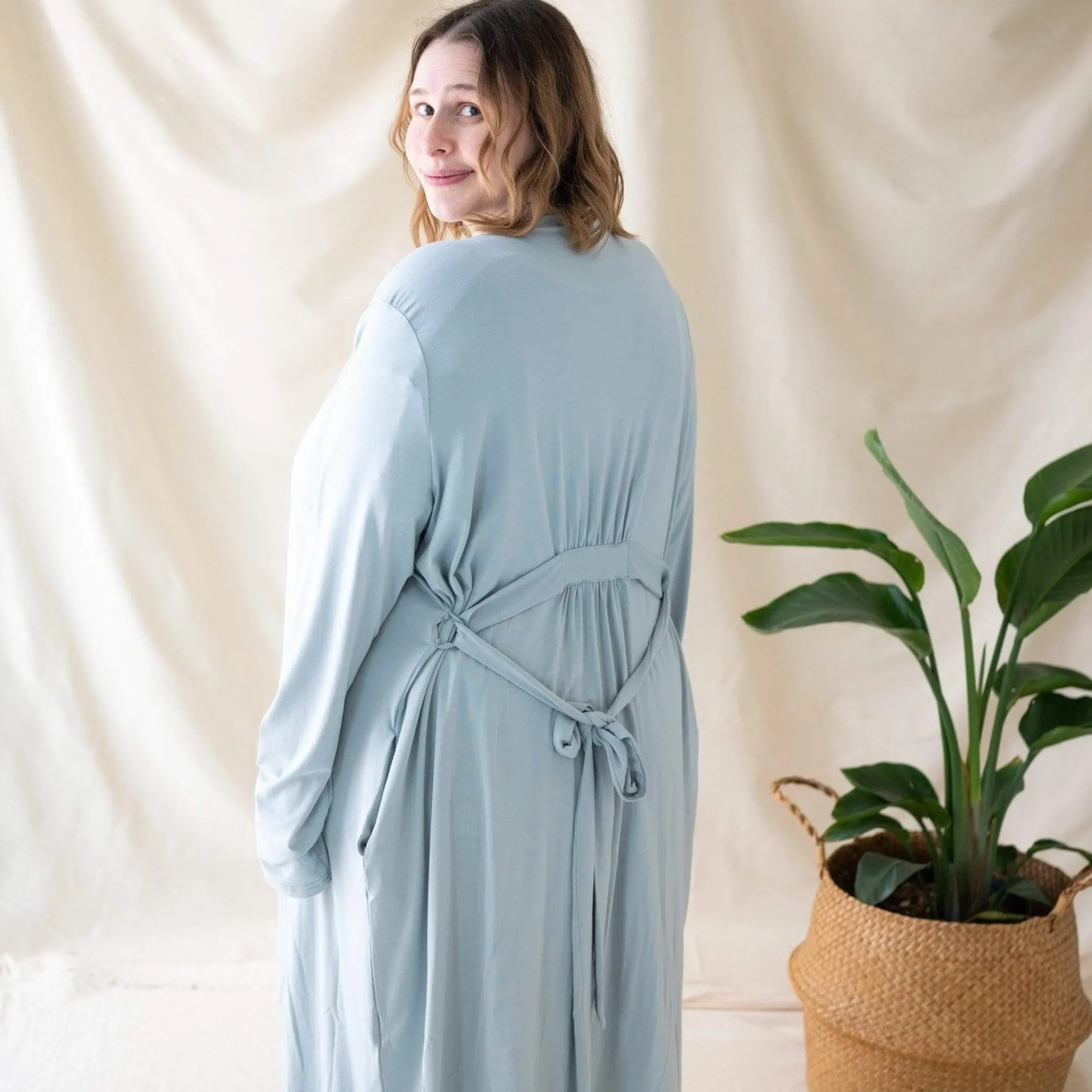 Women’s Lounge Robe in Fog