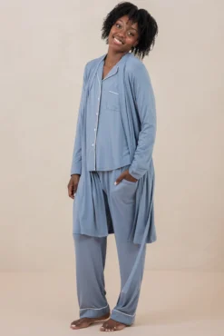 Women's Lounge Robe in Slate