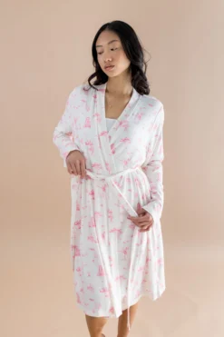 Women's Lounge Robe in Toile Ballet