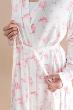 Women's Lounge Robe in Toile Ballet