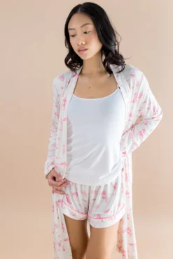 Women's Lounge Robe in Toile Ballet