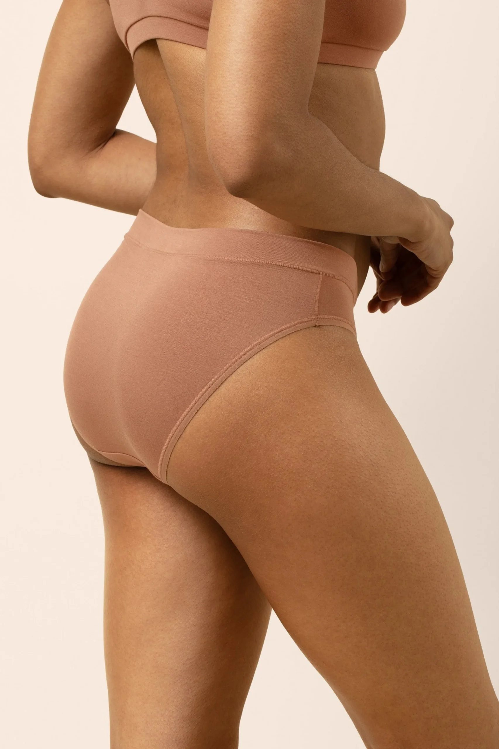 Women's Midi Brief in Latte
