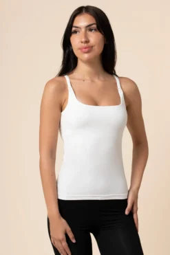 Women's Nursing Tank in Snow