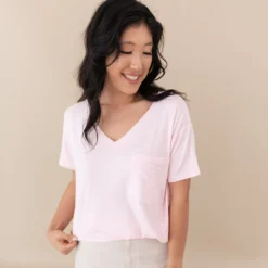 Women’s Relaxed Fit V-Neck in Sakura