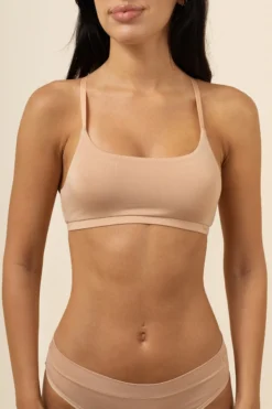 Women's Scoop Neck Bralette in Chai