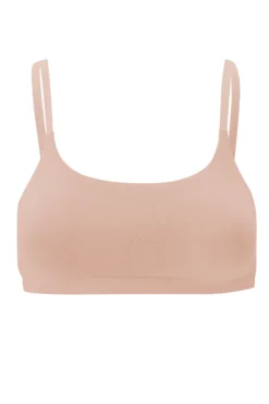 Women's Scoop Neck Bralette in Chai