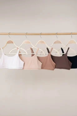 Women's Scoop Neck Bralette in Chai