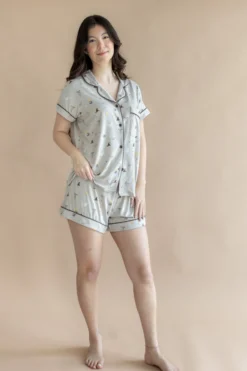 Women's Short Sleeve Pajama Set in Starry Icon