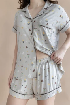Women's Short Sleeve Pajama Set in Starry Icon
