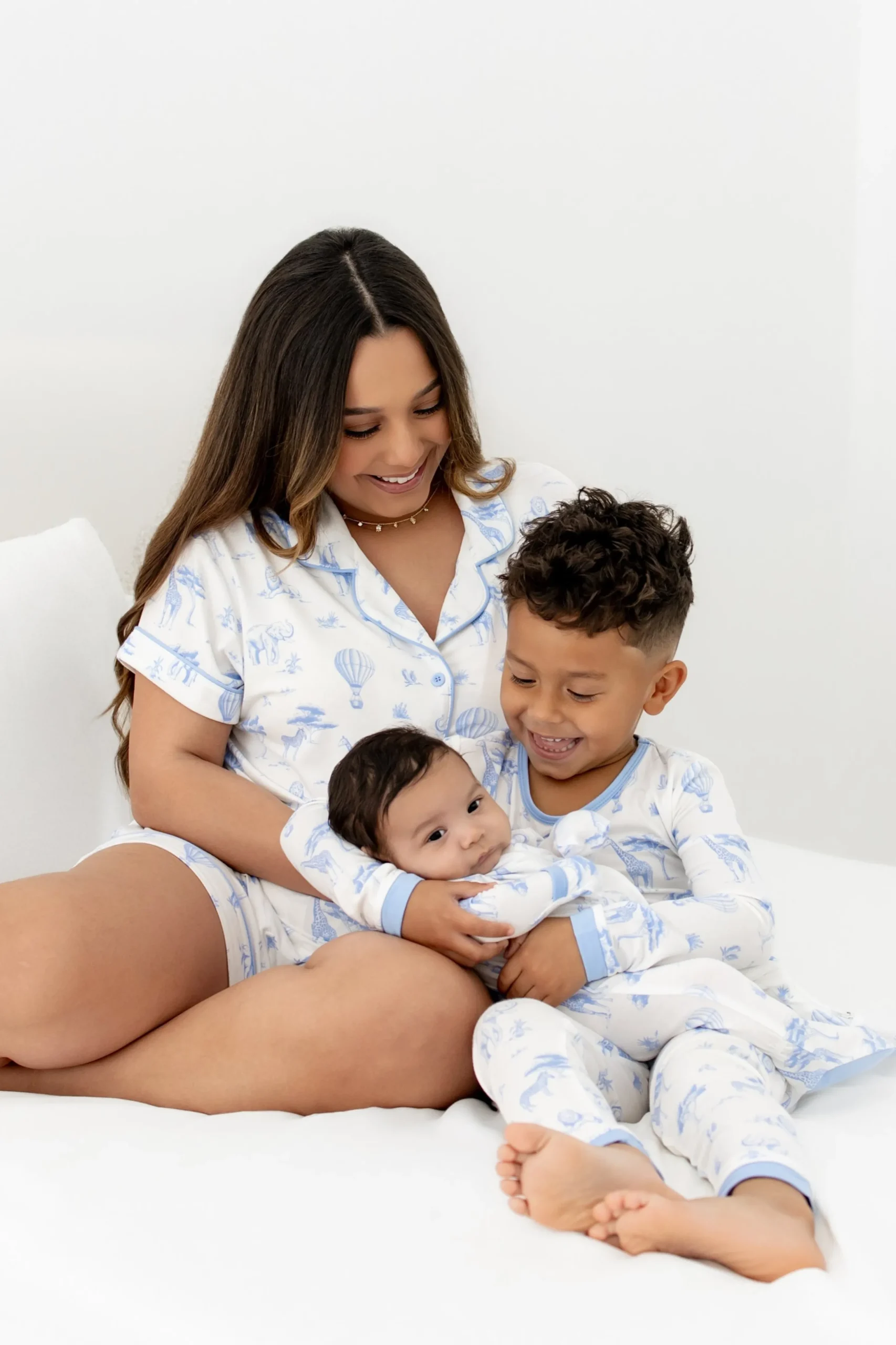 Women's Short Sleeve Pajama Set in Toile Safari