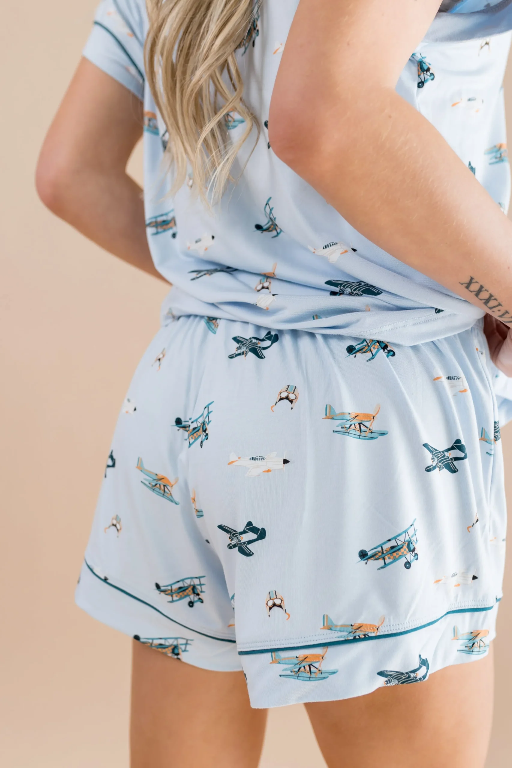 Women's Short Sleeve Pajama Set in Take Off